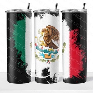 Mexican flag 20oz SKINNY TUMBLER straight wrap 1 jpeg file