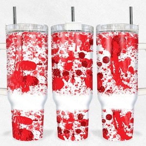 Blood Splatter 40oz TUMBLER Two Piece tumbler sublimation wrap png digital files