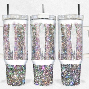 Glitter Brushstrokes 40oz TUMBLER Two Piece tumbler sublimation wrap png digital files