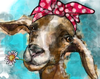 Download Goat Watercolor Etsy