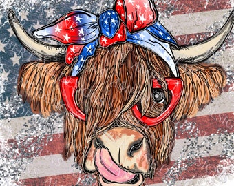 Download Patriotic Cow Svg Etsy