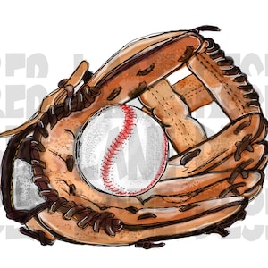 Baseball Glove and Ball png file Sublimation Design