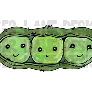 Fichier png de petits pois dans une cosse, design par sublimation