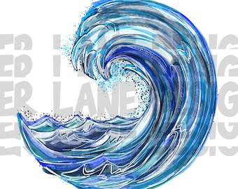 Ocean Wave PNG | Watercolor Sublimation | watercolor sea  |Sea clipart | instant download