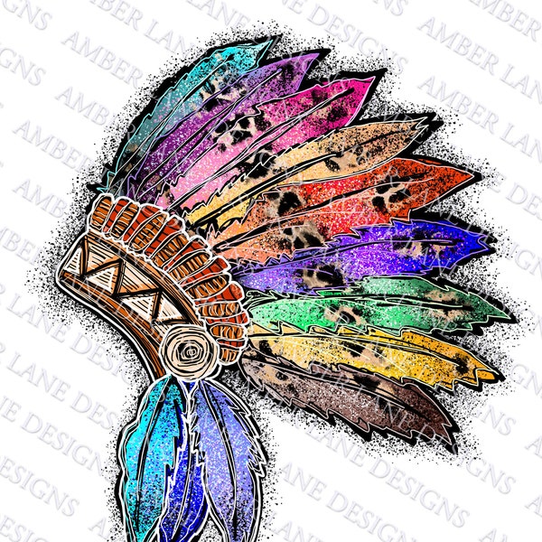 Native American Headdress image, PNG sublimation - png file only