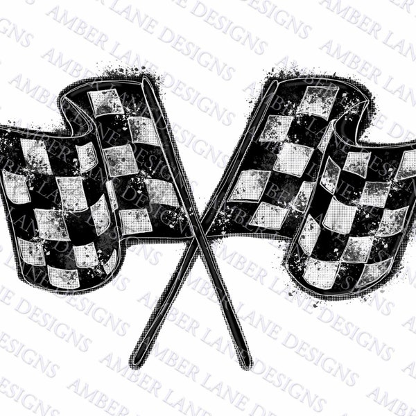 Racing Flags, checkered flags PNG file, hand drawn