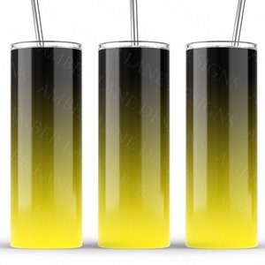 Tumbler sfumato giallo e nero 20oz SKINNY TUMBLER dritto avvolgente 1 file jpeg