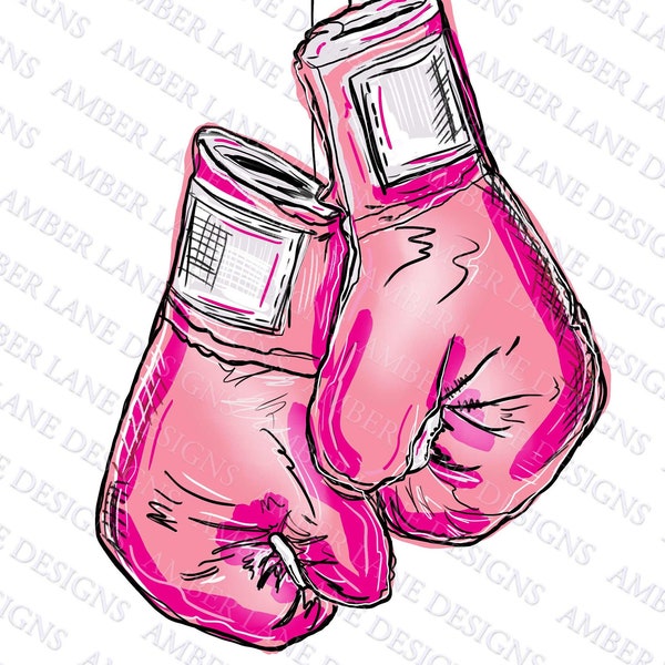 Pink boxing gloves png file