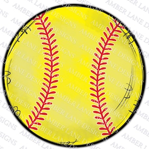 Softball, Watercolor Sublimation PNG Design