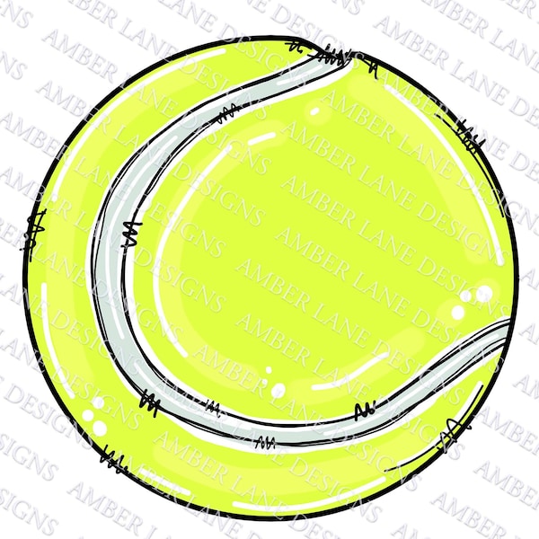 Doodle Tennis ball Png, hand drawn , file only tumbler wrap