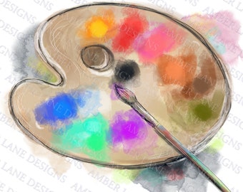 Artist Paint Palette Watercolor Png Graphic by Clipart · Creative