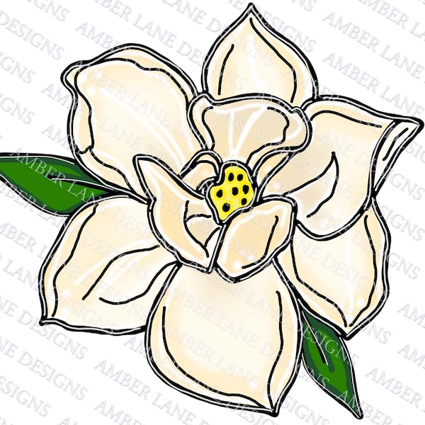 Magnolia flower png doodle file