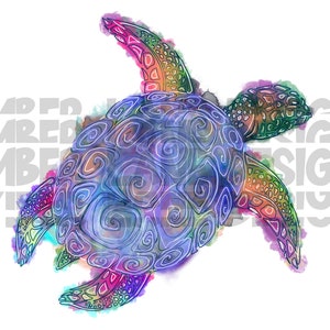 Sea Turtle PNG , Watercolor Sublimation PNG  file