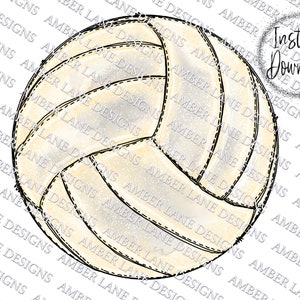 Volleyball Watercolor Sublimation PNG Design
