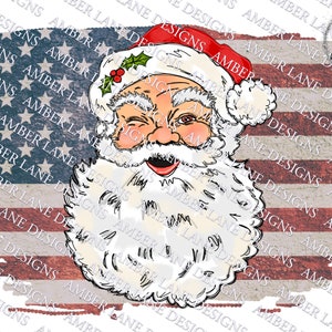 Santa American Flag Svg Png Jpg Pdf Psd File Types Waving