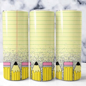 Schule Bleistifte und Papier 20oz SKINNY TUMBLER wrap