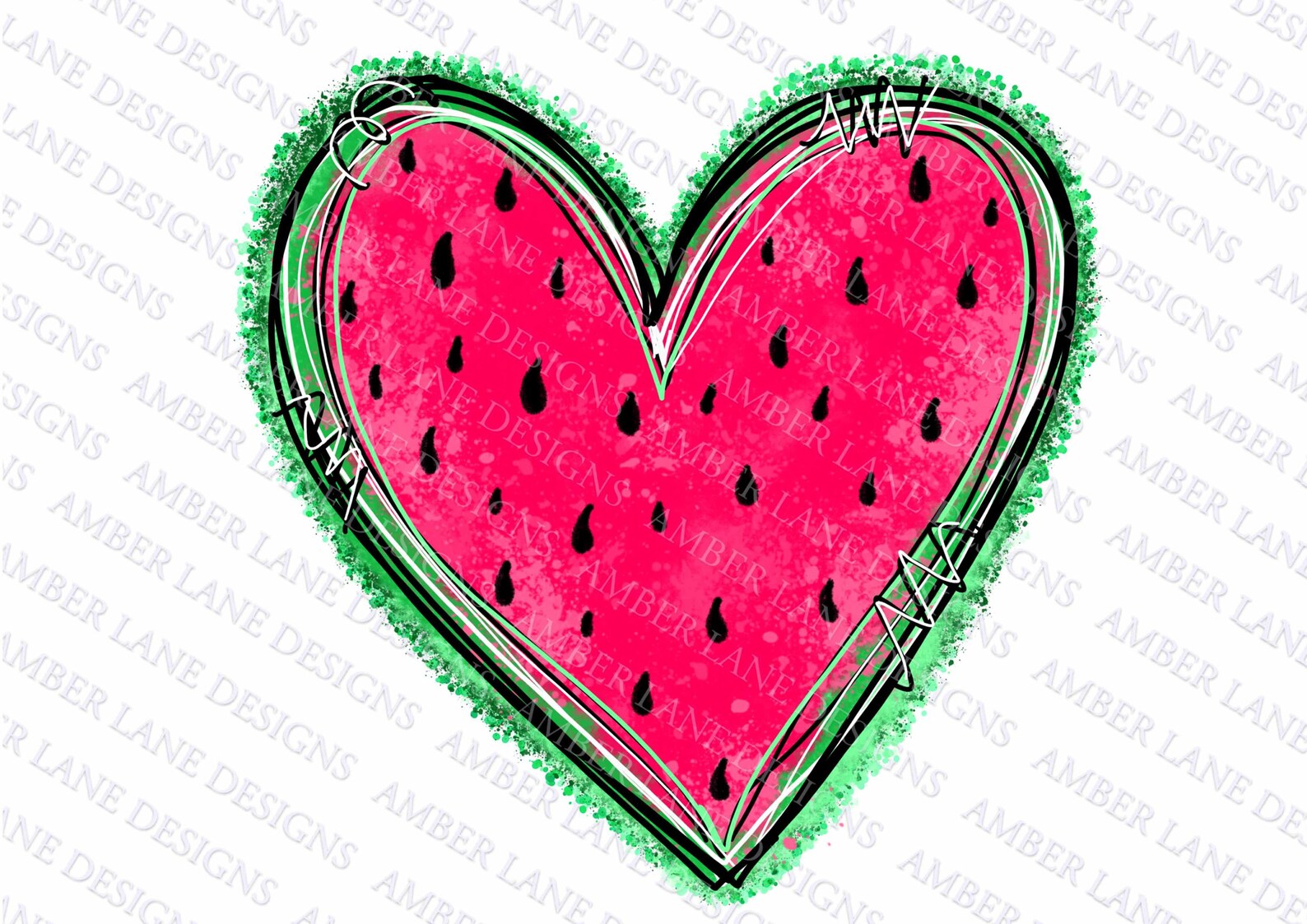 Watermelon heart png file Digital Download Printable Etsy
