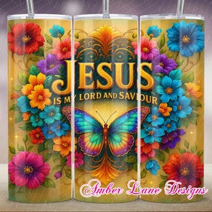 Jésus est mon seigneur et sauveur Design SKINNY TUMBLER 20 oz film droit 1 fichier jpeg-pas transparent
