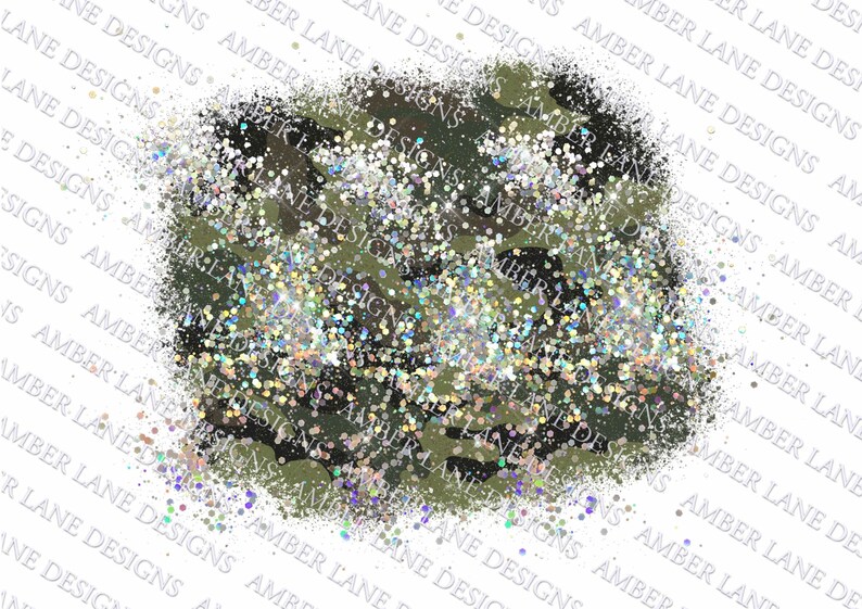 Camouflage and Glitter Splash PNG Camo Frame Png Distressed | Etsy