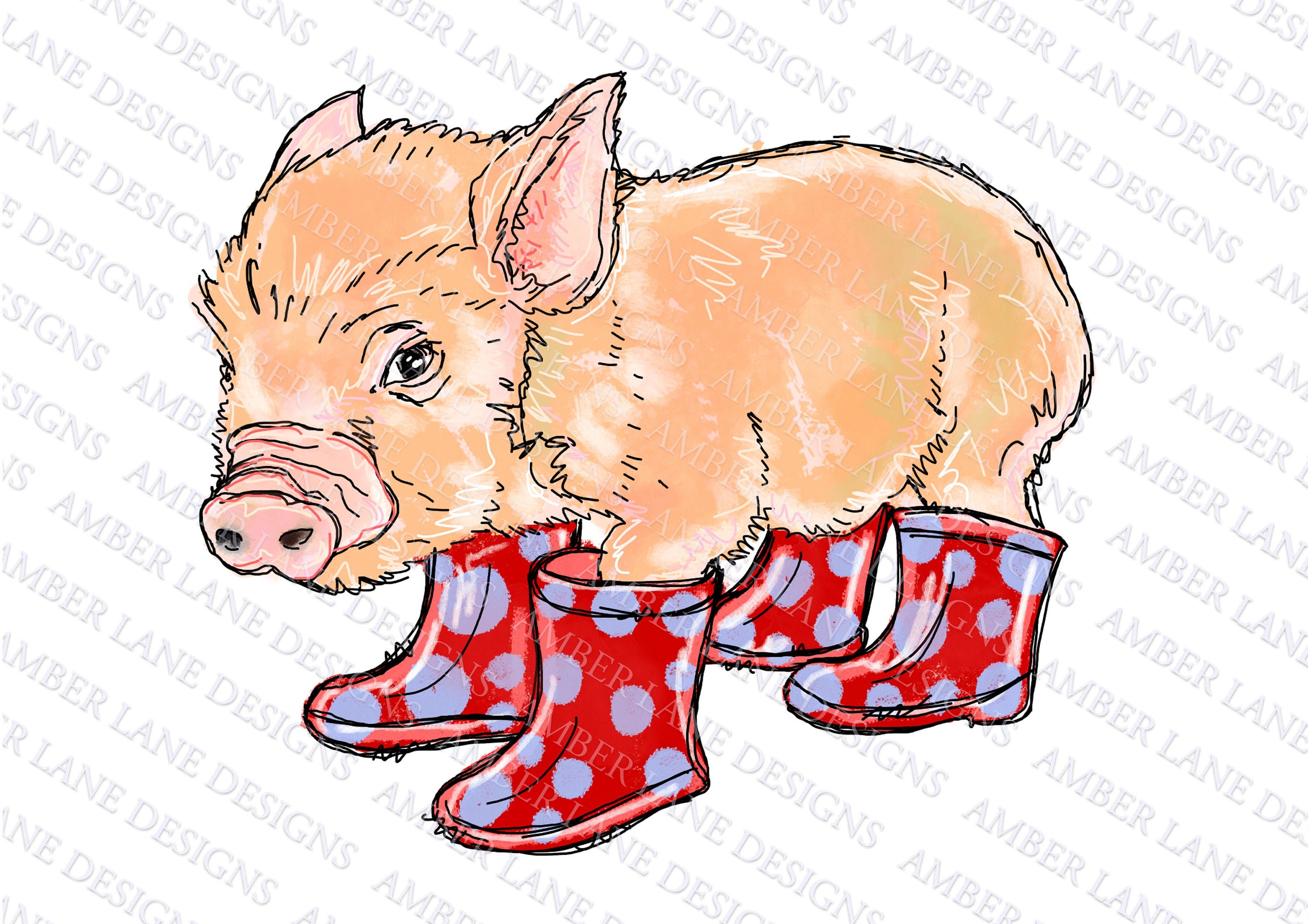 Cute Baby Pigs In Boots