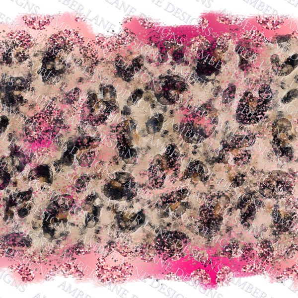 Pink and brown glitter leopard frame,  Background PNG, Distressed Grunge Splash Background tumbler wrap