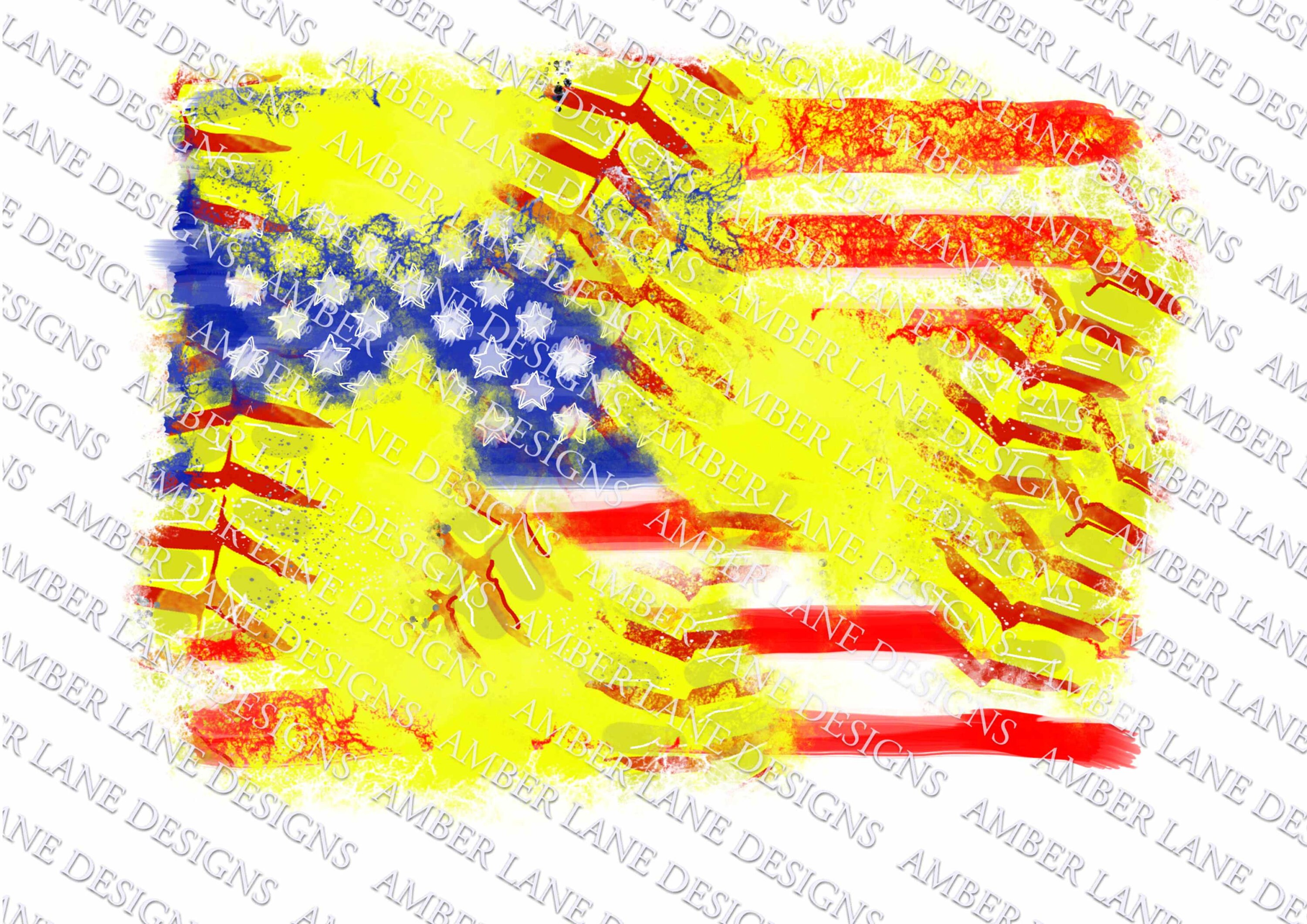 USA American Flag Distressed Softball Splash Frame Background Etsy