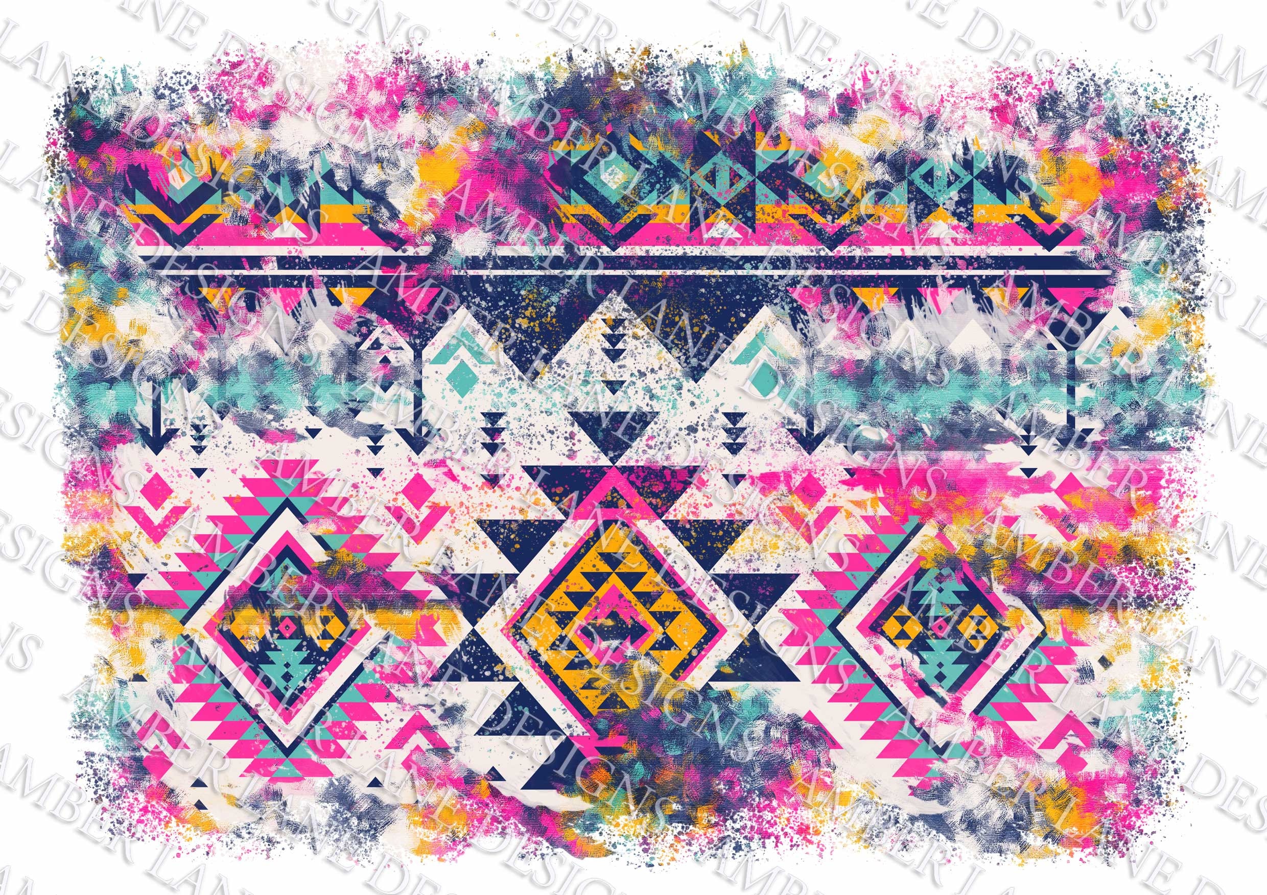 Pink Aztec Grunge Backsplash Sublimation Scrapbook Etsy Australia