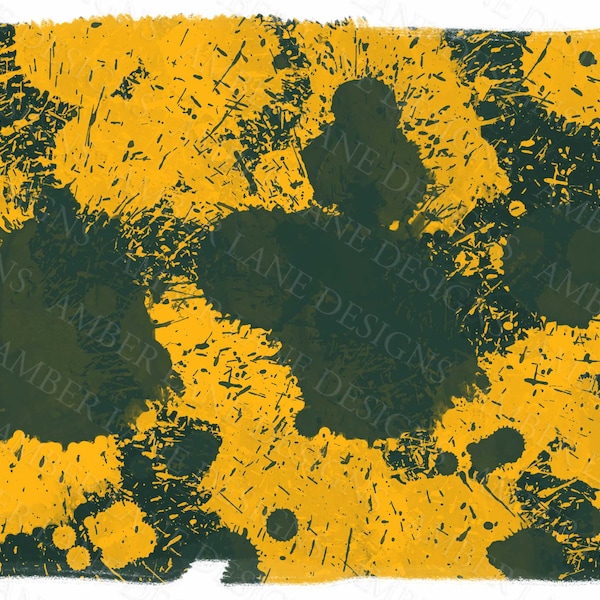 Green and Gold Paint Splatter background Sublimation png file