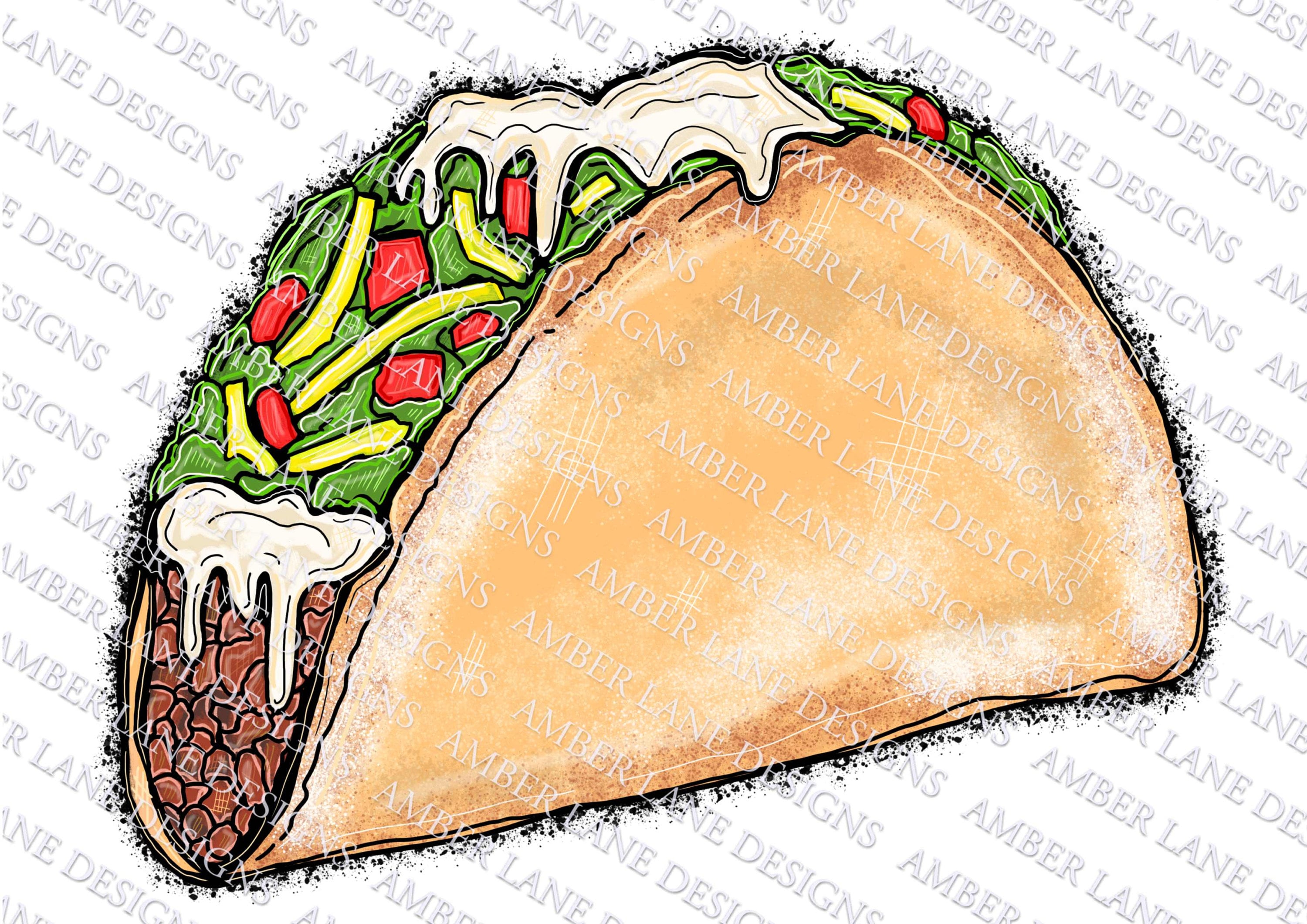 Mexican cuisine fast food delicious taco drawing  stock vector 1817759   Crushpixel