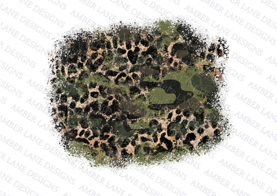 Camouflage Leopard Background Png Camo Frame Png Distressed Etsy