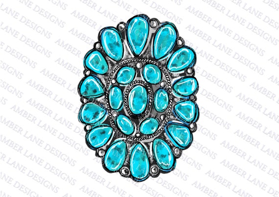 Turquoise Western Gem Stone Png File file Only - Etsy