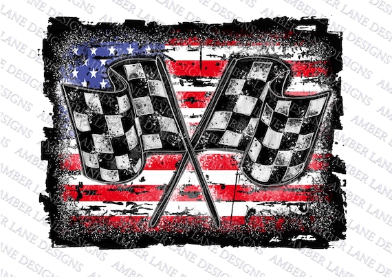Racing Flags and USA Flag Background PNG File - Etsy