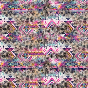 Seamless Pink Aztec and Leopard print backsplash, sublimation, scrapbook background, png file