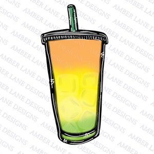 Tropisch fruit Loaded Tea, png-bestand, doodle-sublimatie