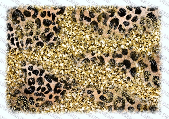Leopard and Gold Glitter Splash Frame, Background, PNG File. -  Hong  Kong