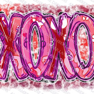 XOXO PNG Hand Written Sublimation file with Cow Print