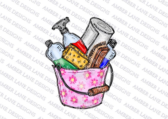 Cleaning Bucket, Spring Clean, Png File 