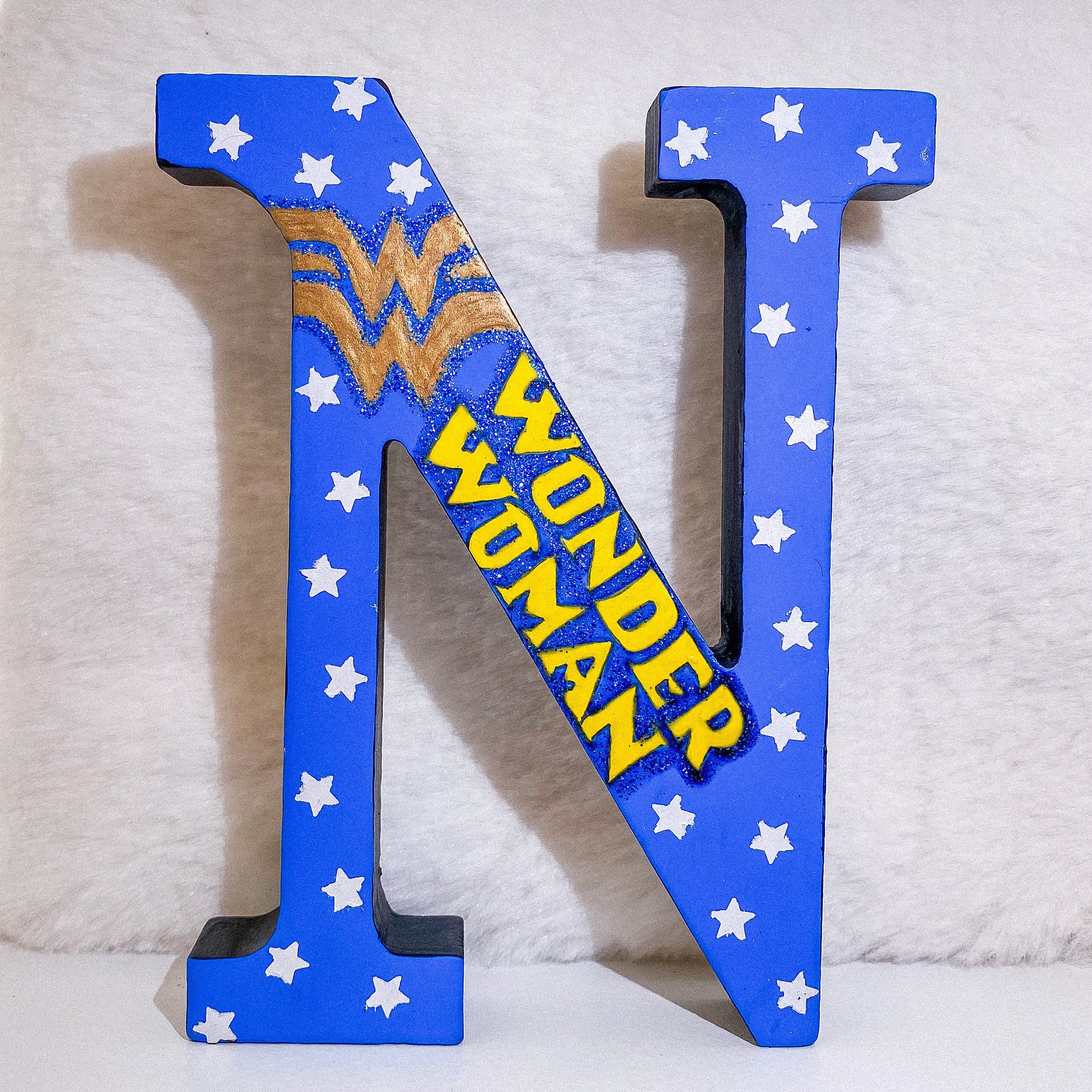 Wonder Woman Briefe Kinder Superhelden Briefe Hand bemalt | Etsy