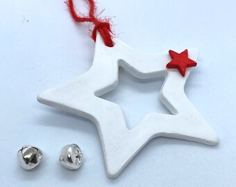 Wedding Favour 6.5cm Table place setting Star Gift Token Eco-Friendly Personalised Clay Star Magnet
