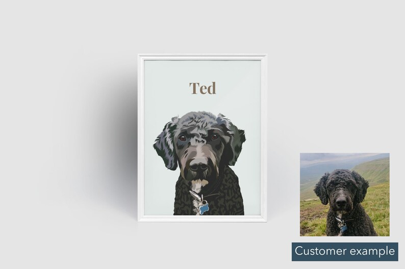 Custom Dog Portrait Gift for Dog Lovers Illustrated Etsy