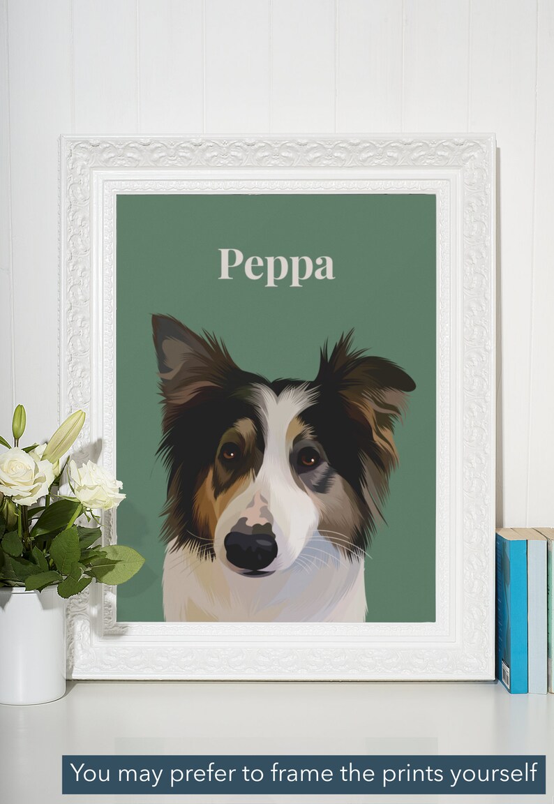 Custom Dog Portrait Gift for Dog Lovers Illustrated Etsy