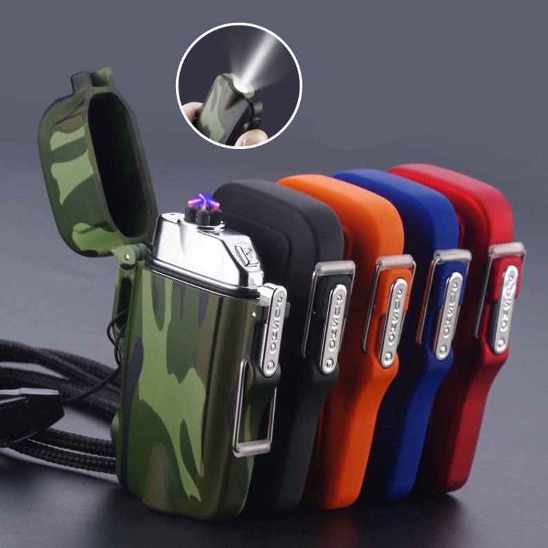 Windproof Waterproof electric Camping Lighter Rechargeable Etsy