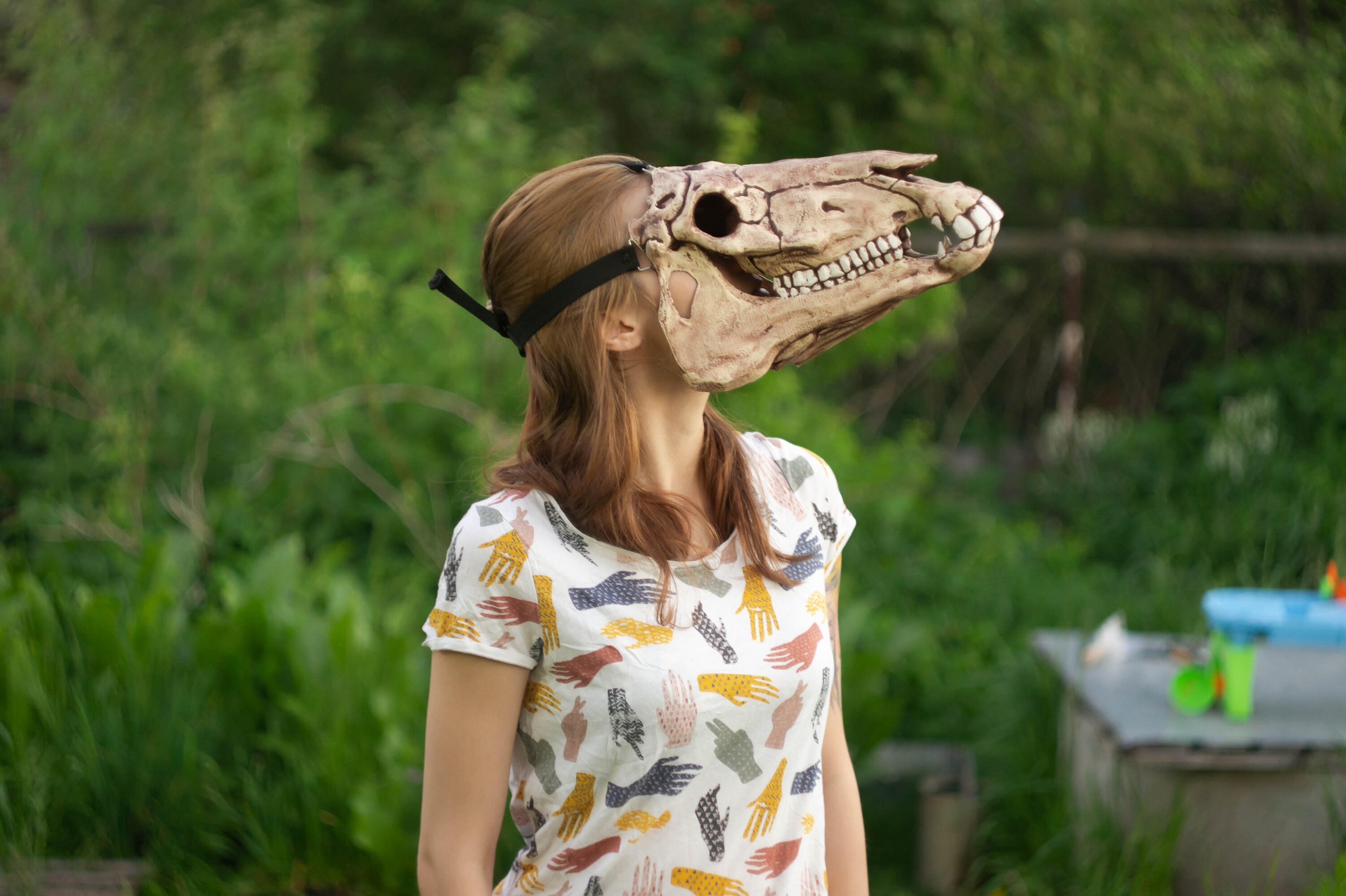 Horse with jaw skull mask Realist Halloween Costume Horror Etsy