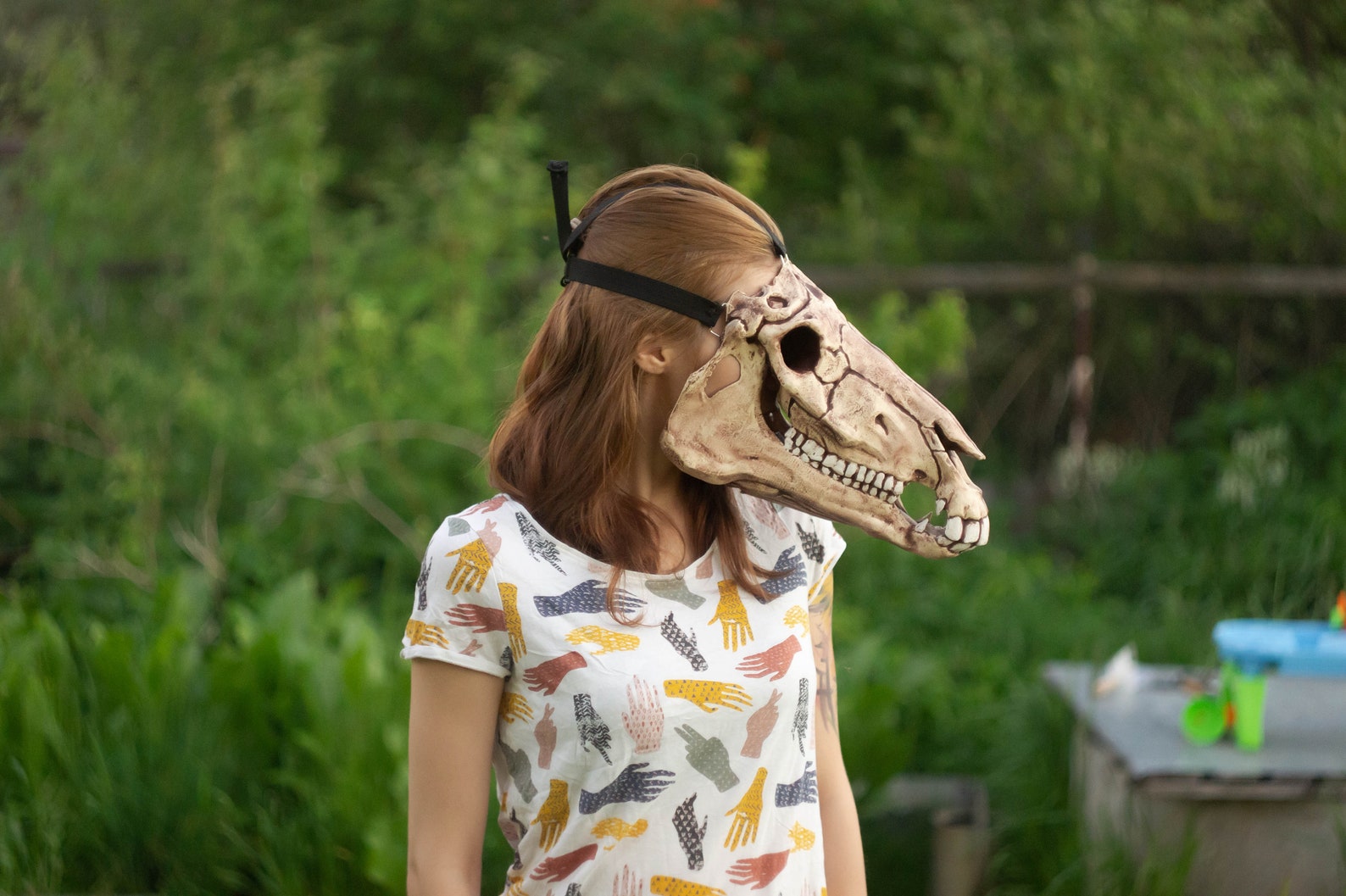 Horse with jaw skull mask Realist Halloween Costume Horror Etsy