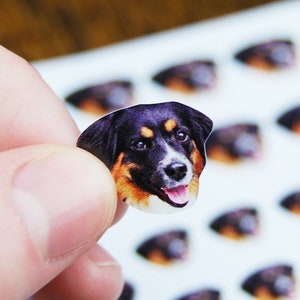 Small Custom Face Stickers, Custom Pet Stickers, Custom Photo Stickers | 0.75" Face Sticker Sheet