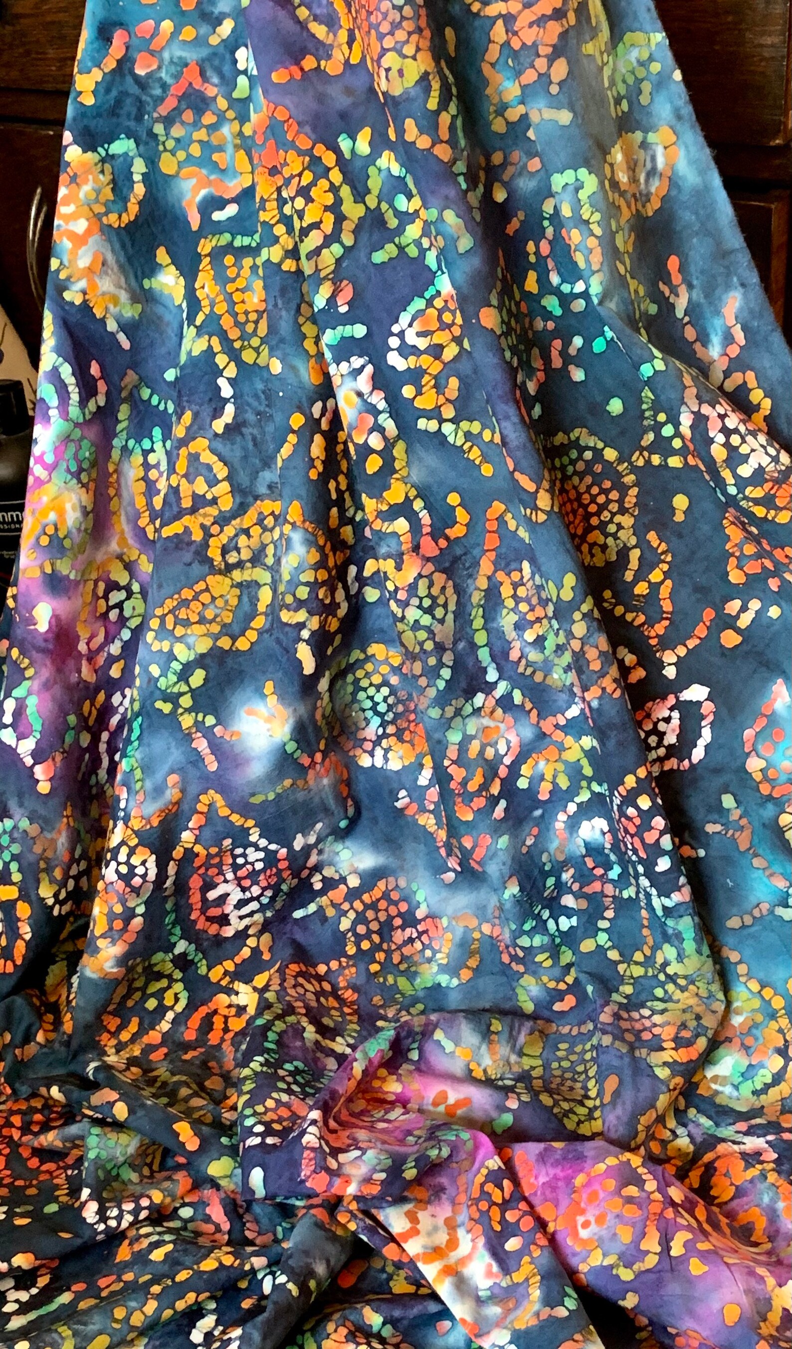 Freedom fabric multicoloured stone batik Tye & Dye print 100% | Etsy