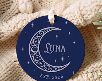 Personalized Gothmas Ornament, Gothic Ceramic Ornament, Christmas Keepsake With Gift Box and Ribbon, Custom 2026 Christmas Ceramic Ornament