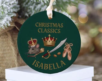 Personalized Nutcracker Ceramic Ornament with Ribbon and Gift Box, Classic Christmas Keepsake, Custom 2026 Christmas Tree Decor Gift