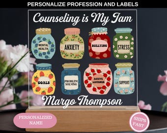 Counselor Acrylic Plaque, Personalized School Psychologist Sign, Mental Health Advocate, School Psychologist Gifts, Teacher Appreciation