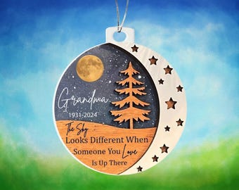 Personalized Memorial Christmas Ornament, Custom Remembrance Ornament, Christmas In Heaven, In Memory Ornament, Bereavement Acrylic Ornament